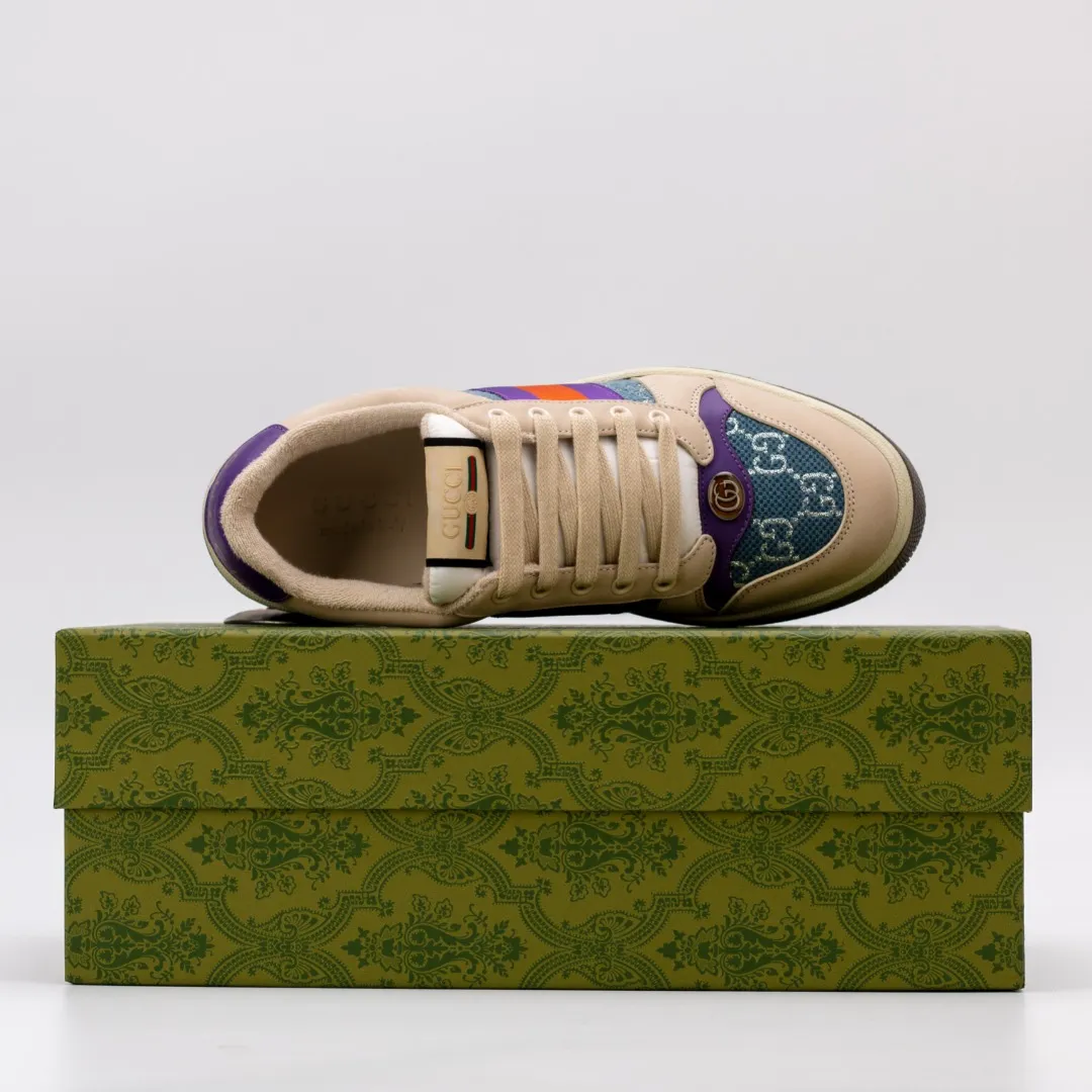 Ex-factory price 620 [Higher version] GUCCI casual sports distressed small dirty shoes, polished cowhide fabric, hand-made distressed effect!  Original terry cloth, delicate, soft, comfortable and breathable. Privately molded steel-stamped two-color original TPU outsole (lower layer is wider, upper layer is narrower) to differentiate the wrong version of the outsole in the market. Fabric, material, outsole, detail comparison SIZE: 34-41, 38-45 regular size (women's 34, 41, men's 38, 45 customized, non-returnable and non-exchangeable) (women's colors and men's models need to be customized)